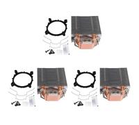 Wzxksoac 3X Fanless CPU Cooler 12Cm Fan 6 Copper Heatpipes Fanless Cooling Radiator for LGA 1150/1151/1155/1156/775 AMD