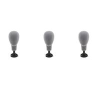 Wzxksoac 3X Flocking Foam Mannequin Head Model Photography Props Adult Mannequin Head Mold Wigs Glasses Hat Display Holder Gray