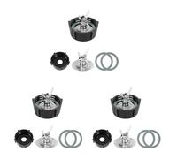 Wzxksoac 3X for Osterizer Blender Blades with Blender Jar Bottom & 4 Point Fusion Blade 4961 & 6x O Ring Rubber Seal Gasket