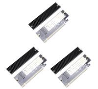 Wzxksoac 3X M.2 Nvme Ssd Adapter M2 to Pcie 3.0 X16 Controller Card M Key Interface Support Pci Express 3.0 X4 2230-2280 Size