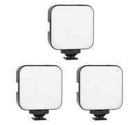 Wzxksoac 3X Mini LED Video Light Photography 2W Dimmable 6500K Fill Panel Lamp for Camera Smartphone Laptop