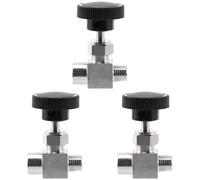 Wzxksoac 3X Needle Valve Adjustable 1/4 Inch Male to Female Thread Stainless Steel 304 Flow Control Shut Off Crane Needle Valve