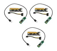 Wzxksoac 3X NGFF M.2 M Key to USB 3.0 PCI-E Riser Card M2 to USB3.0 PCIE 16X 1X Extender with Power for Litecoin