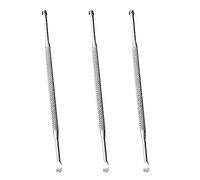 Wzxksoac 3X Stainless Steel Ear Picking Wax Remover Curette Cleaner Ear Care Tool Earpick (Type 1) Silver