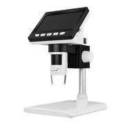Wzxksoac 4.3 Inch LCD Digital Microscope with 8 Adjustable LED Lights, PC View with Adjustable Holder