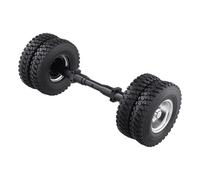 Wzxksoac 4 Pcs Rubber Tire with No Power Drive Shaft for 1/14 -RC Truck Car 770S 3363 FH16 MAN Diy Parts Toys B