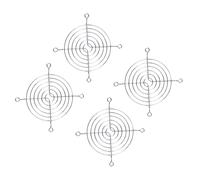 Wzxksoac 4 X Metal Wire Finger Guard Protection Grid 80 mm PC Fan Cooler