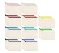 Wzxksoac 40 Pcs Canvas Zipper Bags Pencil Pouch Makeup Bags Blank Canvas Pencil Case Cosmetic Bag for Travel DIY Craft School (L)