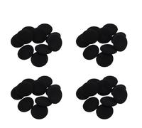 Wzxksoac 40 Pcs Sponges Protective Measures Soft Black Ear Cover Cushion for Headphone 5cm