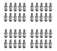 Wzxksoac 40Pcs M3 Metal Hex Ball Head Screws for TT01 TT02 D5 1/10 RC Drift Car Spare Parts Universal,Silver