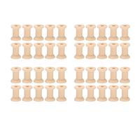 Wzxksoac 40Pcs Wooden Empty Thread Spools Natural Color 29mm X23mm
