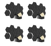 Wzxksoac 48 PACK Acoustic Foam,Self-Adhesive Sound Proof Panels,for Sound Insulation &Acoustic Treatment(Black)