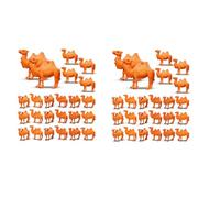 Wzxksoac 48Pcs Camel Figurines Miniature Toys Camel Models Animal Figurines for Cake Toppers Home Desktop Ornaments Decor