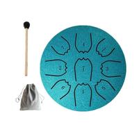 Wzxksoac 4inch 9 Tones Outdoor Rain Drum Steel Tongue Drum Rain Chime Mini Hand Drum Hand Tongue Drum Percussion Drum Accessories