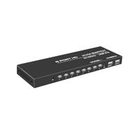 Wzxksoac 4K HD Eight in One Out 1080P Full HD Audio Video Distributor Converter 8 Hosts Share One Set of Keyboard Mouse Monitor for DVD Game Laptop PC to 8 TV Monitor