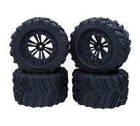 Wzxksoac 4PCS 125mm 1.9 Beadlock Wheel Rim Tire Set for 1/10 RC Crawler Car TRX4 RC-4WD D90 Axial SCX10 II III,D