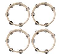 Wzxksoac 4pcs 8 inch Musical Tambourine Tamborine Drum Round Percussion Gift for KTV Party