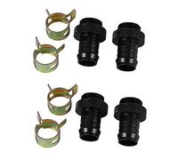 Wzxksoac 4Pcs Barb Fitting Computer Water Cooling Radiator Copper Heatsinks Cooler Clamp for 3/8 Inch Id Tubing G1/4 Chromed Del