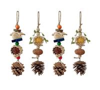Wzxksoac 4PCS Bird Chewing Toy Funny Cotton Rope Parrot Toys Bite Bird Tearing Toy Cockatiels Training Toys for Pets