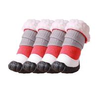 Wzxksoac 4Pcs Dog Shoes Winter Comfortable Warm Pet Dog Chihuahua Rain Snow Boots Waterproof Outdoor Non-Slip Puppy Sneakers A