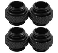 Wzxksoac 4Pcs G1/4 Mini External Thread Male to Male Water Cooling Rotary Fitting Adapter Black