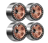 Wzxksoac 4pcs Metal 1.9inch Beadlock Wheel Rim Wheel Hub for 1/10 RC Crawler Car Axial SCX10 Pro Capra TRX4/ D90 Redcat A