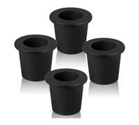 Wzxksoac 4Pcs Patio Table Umbrella Hole Ring Plug, Silicone Pool Umbrella Sleeve Stabilizer,Umbrella Table Ring Hole Insert Black