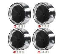 Wzxksoac 4Pcs/Set 1.9 Inch Metal Retro Mirror Wheel Hub for SCX10-4 RC Car Modification Accessories Universal Black B