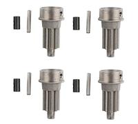 Wzxksoac 4Pcs Steel Metal Front Portal Drive Input Gear Set 8257 for -4 TRX4 1/10 RC Crawler Car Upgrade Parts