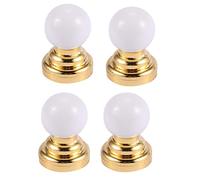 Wzxksoac 4X 1:12 Dolls House Miniature Globe White Ceiling LED Light Lighting Lamp with Battery