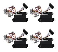 Wzxksoac 4X 2 Band Active Guitar EQ Equalizer Preamp Circuit Pickup Black