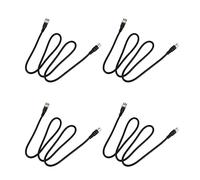 Wzxksoac 4X BNC Male to Female Plug CCTV Extension Coaxial Line Cable 3.3Ft Long Black