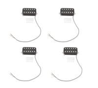 Wzxksoac 4X Electric Guitar Humbucker Pickups Neck Alnico V Pickup Black