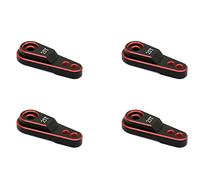 Wzxksoac 4X Hard Aluminum Alloy 25T M3 Steering Link Servo Arm Horn for 1/10 RC Crawler TRX4 Metal Upgrade Parts,Red