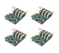 Wzxksoac 4X Low Profile 4 Ports PCI-E to USB 3.0 HUB PCI Express Expansion Card Adapter 5Gbps USB1.1/2.0/3.0 Operating Systems