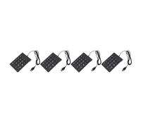 Wzxksoac 4X Mini USB Wired Numeric Keypad Numpad 18 Keys Digital Keyboard for Accounting Teller Laptop Android (Black)