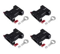Wzxksoac 4X Multifunction Camera Base Plate with 15Mm Rod Rail Clamp for Dslr Camera Shoulder Rig Support Accessories