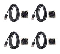 Wzxksoac 4X OV9732 1MP Camera Module 100 Degree MJPG/YUY2 Adjustable Manual Focus 1280X720 PCB Board with 2M Cable for WinXP/7/8