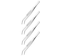 Wzxksoac 4X Stainless Steel Precision Kitchen Culinary Tweezer Tongs Long Tweezers Metal Tongs Chef Tweezers