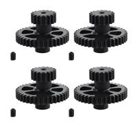 Wzxksoac 4X Upgrade Part Metal Reduction Gear + Motor Gear Spare Parts for A949 A959 A969 A979 RC Car Remote Control Toy