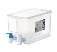 Wzxksoac 5.2L LargeCapacity Water Fountain Milk Drink Beverage Dispenser Spill Proof Jug with Faucet in Refrigerator FruitJuice A
