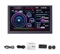 Wzxksoac 5-Inch USB-C Sub-Screen Chassis IPS Computer Sub-Screen Graphics Card Temperature Monitoring Status Chassis Black