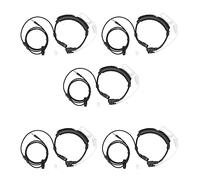 Wzxksoac 5 Pcs 3.5mm Plug -Throat Microphone Earphone Covert Adjustable Covert Air Tube Headset with Mic for Smartphones
