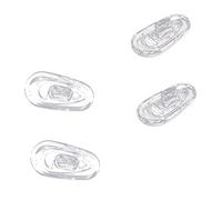 Wzxksoac 50 Pairs Silicone Eyeglass Nose Pads Oval Push On