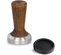 Wzxksoac 58mm Espresso Coffee Calibrated Pressure Tamper Flat Based Espresso Tamper for 58mm Portafilter, Stainless Steel Base