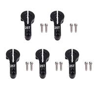 Wzxksoac 5PCS 25T M3 Metal RC Servo Horn Aluminum Arm Set for / E9001 Futaba Savox DIY Car Toy 35mm Black