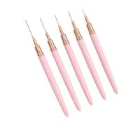 Wzxksoac 5PCS 7/9/11/15/25mm Nail Liner Brush Set UV Gel Nail Brushes Kits French Stripe Line Painting Drawing Flower Pen Tools, Easy Install A