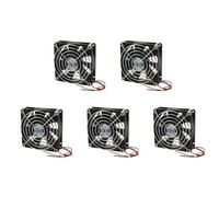 Wzxksoac 5X Black Plastic Housing DC 24V CPU Cooling Fan W Metal Finger Guards