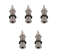Wzxksoac 5X Electric Guitar Jack Chrome Threaded Cylinder Output Input Jack Plug Sockets 1/4 Inch for Electric Guitar