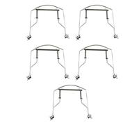 Wzxksoac 5X Harmonica Neck Holder 10 Holes Blues Harp Mouth Organ Stand Harmonic Rack -Silver